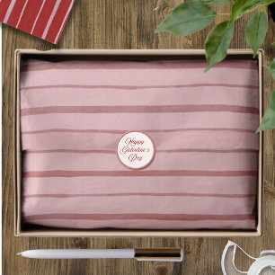 Papel De Seda Patrón de línea dibujado a mano de Galentine rosa