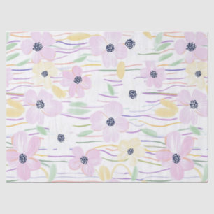 Papel De Seda Patrón de línea floral abstracta moderna (6)
