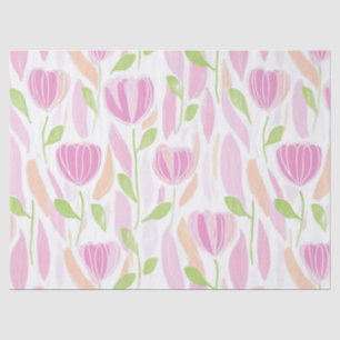 Papel De Seda Patrón de línea floral abstracto moderno (1)