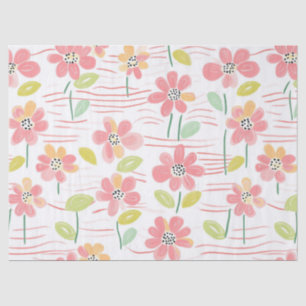 Papel De Seda Patrón de línea floral abstracto moderno (3)