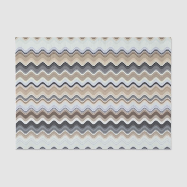 Papel De Seda Patrón de línea ondulada (Anverso)