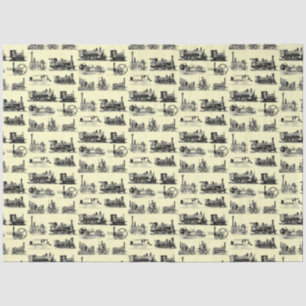 Papel De Seda Patrón de locomotora de motor de vapor