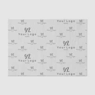 Papel De Seda Patrón de logotipos grises Marca comercial Empaque