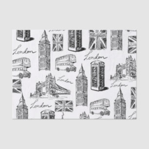 Papel De Seda Patrón de Londres