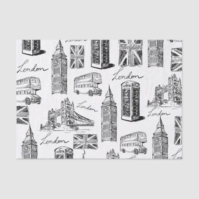 Papel De Seda Patrón de Londres (Anverso)