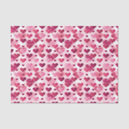 Papel De Seda Patrón de los corazones rosados adorables