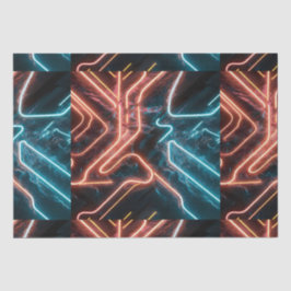 Papel De Seda Patrón de luces de neón