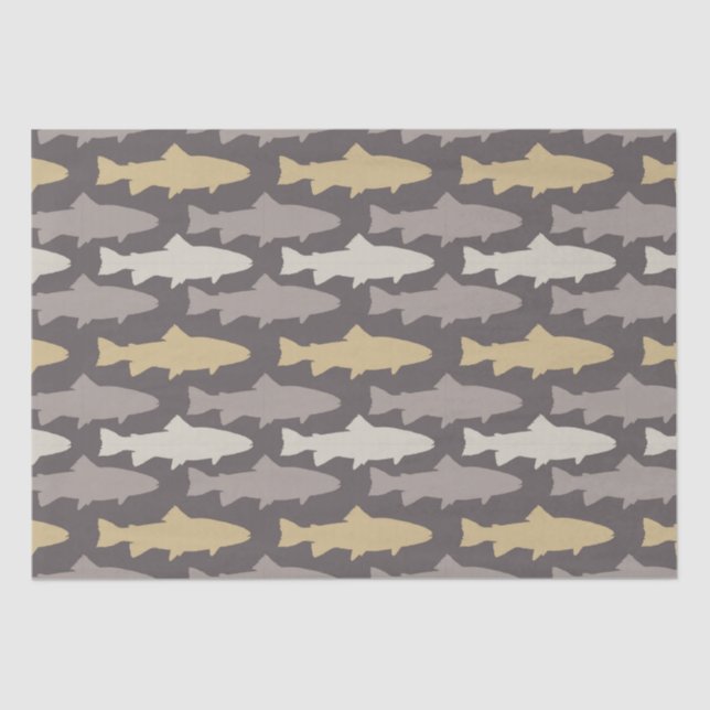 Papel De Seda Patrón de Luces de Pesca (Anverso)