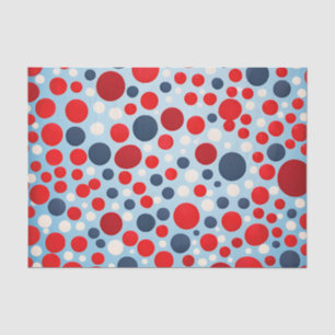 Papel De Seda Patrón de lunares rojos y azules