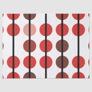 Papel De Seda Patrón de lunares rojos y marrones con rayas