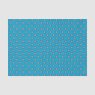 Papel De Seda Patrón de lunares - Rosa azul