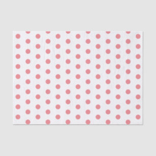 Papel De Seda Patrón de lunares rosa coral
