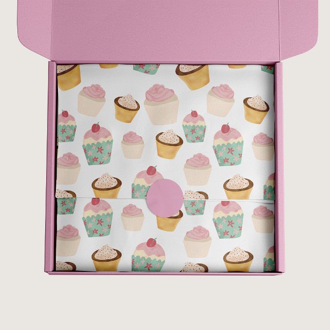 Papel De Seda Patrón de magdalena (Cupcake pattern tissue paper)