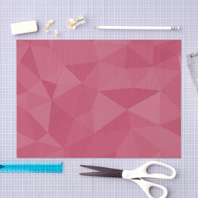 Papel De Seda Patrón de malla geométrica de luz rosa (Artesanía)