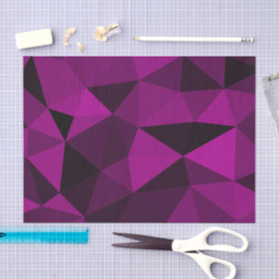 Papel De Seda Patrón de malla geométrica rosa negro