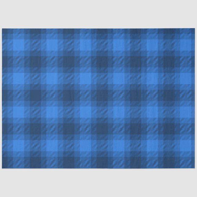 Papel De Seda Patrón de manchas azules, búfalo. (Anverso)