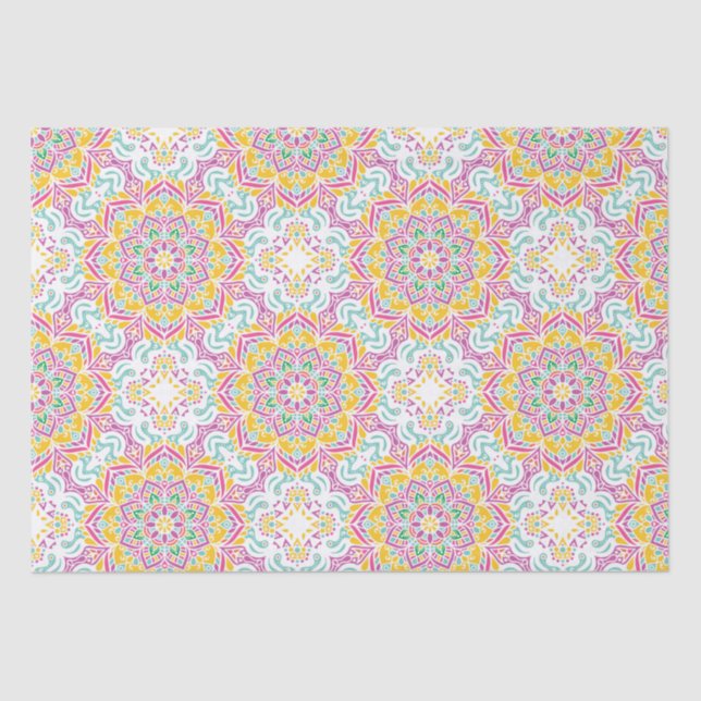 Papel De Seda Patrón de Mandala (Anverso)