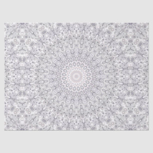 Papel De Seda Patrón de Mandala Gris y Lila