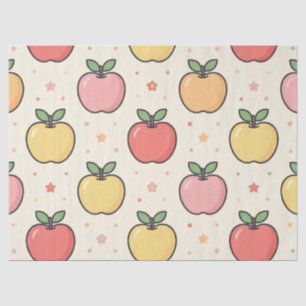 Papel De Seda Patrón de manzana de la escuela del profesor amari