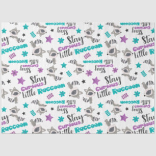 Papel De Seda Patrón de Mapache Adorable