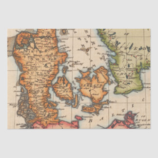 Papel De Seda Patrón de mapas antiguos