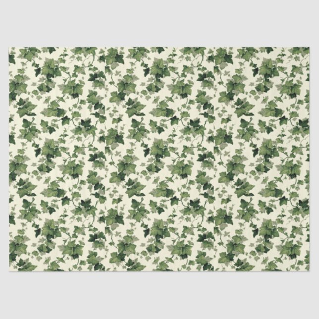 Papel De Seda Patrón de marfil de época (Anverso)