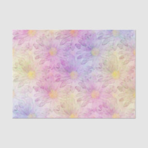 Papel De Seda Patrón de margarita de color de agua pastel