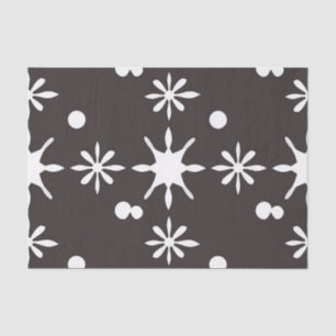 Papel De Seda Patrón de margarita moderno en blanco y negro