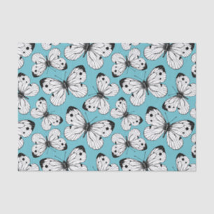 Papel De Seda Patrón de mariposa de col