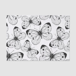 Papel De Seda Patrón de mariposa de col