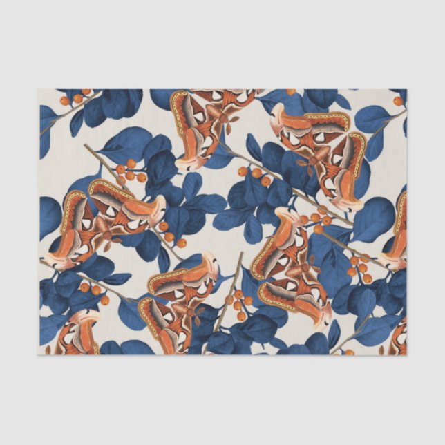 Papel De Seda Patrón de mariposa moscal (Anverso)