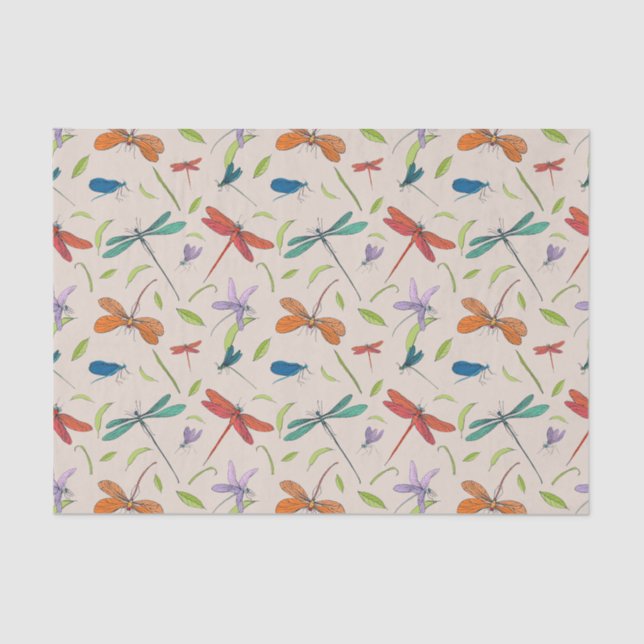 Papel De Seda Patrón de mariposa moscal (Anverso)