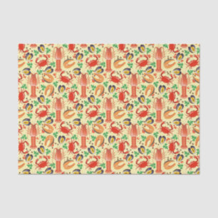 Papel De Seda Patrón de mariscos