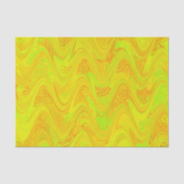 Papel De Seda Patrón de mármol amarillo verde naranja