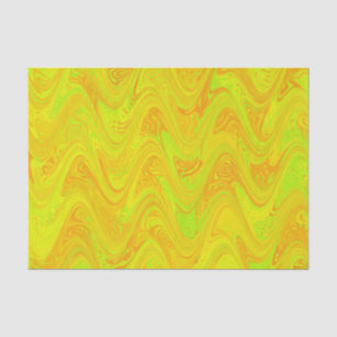 Papel De Seda Patrón de mármol amarillo verde naranja