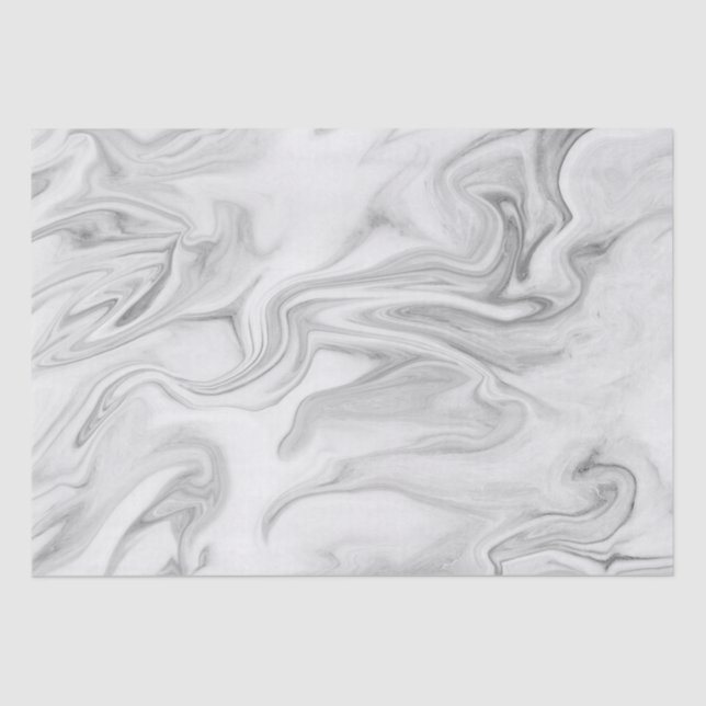 Papel De Seda Patrón de mármol blanco moderno (Anverso)