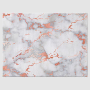 Papel De Seda Patrón de mármol moderno blanco y oro rosa