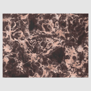Papel De Seda Patrón de mármol moderno en negro y oro rosa
