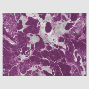 Papel De Seda Patrón de mármol morado y plateado moderno