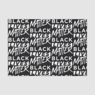 Papel De Seda Patrón de materia de vidas negras