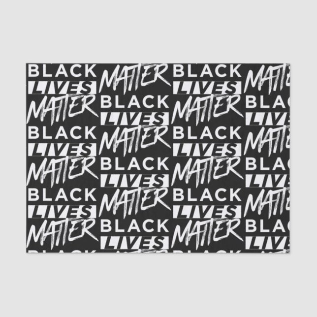 Papel De Seda Patrón de materia de vidas negras (Anverso)