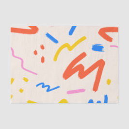 Papel De Seda patrón de memphis sin costuras