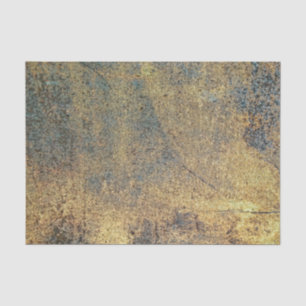 Papel De Seda Patrón de metal oxidado amarillo y azul grunge