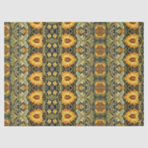 Papel De Seda Patrón de mezcla de flores amarillas