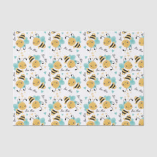 Papel De Seda Patrón de minas de abeja de bumblebee