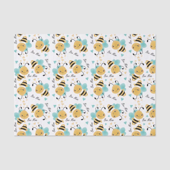 Papel De Seda Patrón de minas de abeja de bumblebee (Anverso)