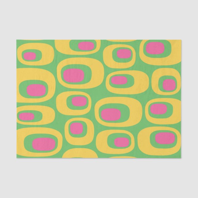 Papel De Seda Patrón de Mod Retro (Anverso)