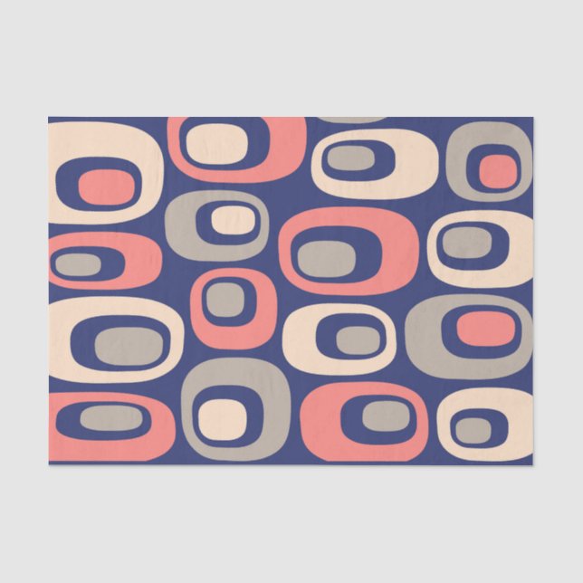 Papel De Seda Patrón de Mod Retro (Anverso)