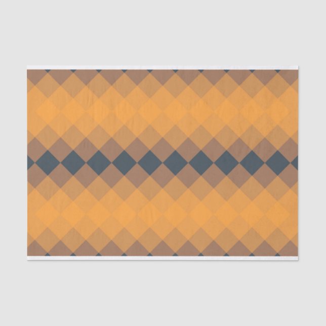 Papel De Seda Patrón de moda amarillo, geométrico, vivo, abstrac (Anverso)