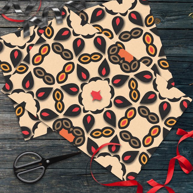 Papel De Seda Patrón de Moda geométrica Boho de etnia árabe (Subido por el creador)